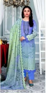 Lavender Mint Designer Lawn Unstitched Salwar Kameez