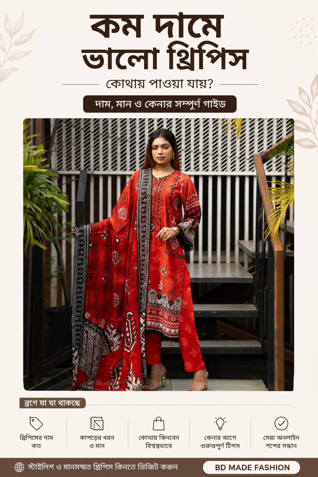 কম দামে ভালো থ্রিপিস - বাংলাদেশে বাজেট ফ্রেন্ডলি থ্রিপিস | BD Made Fashion