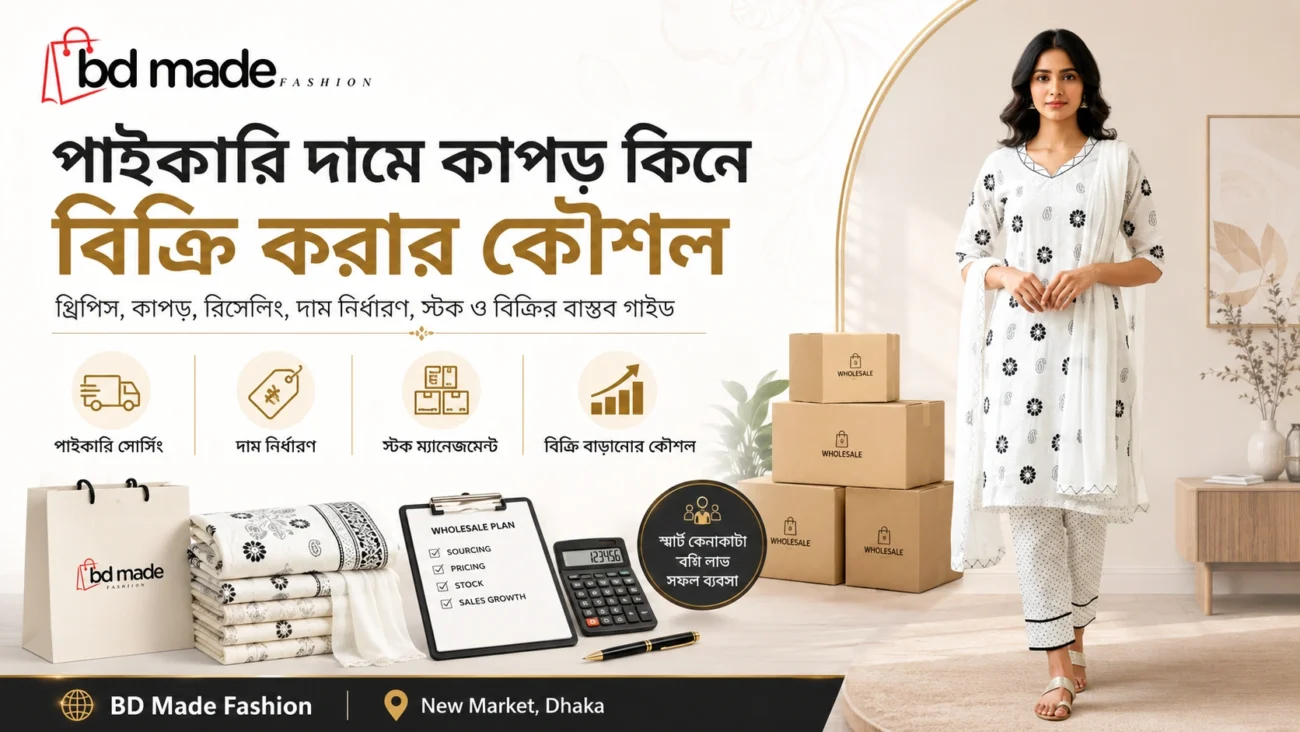 পাইকারি দামে কাপড় বিক্রি