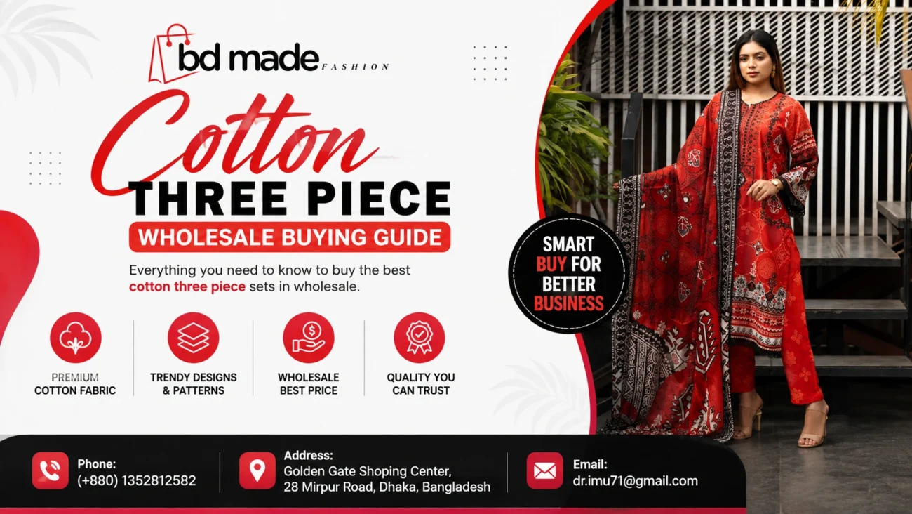 cotton three piece wholesale